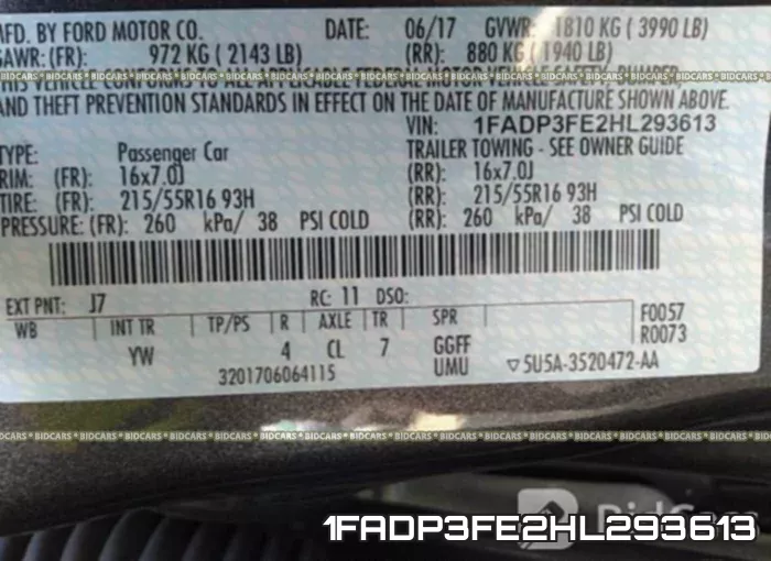 1FADP3FE2HL293613 фото 10
