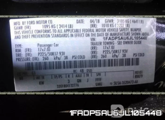1FADP5AU6JL105448 фото 10