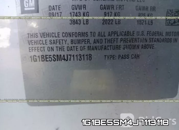 1G1BE5SM4J7113118 фото 10