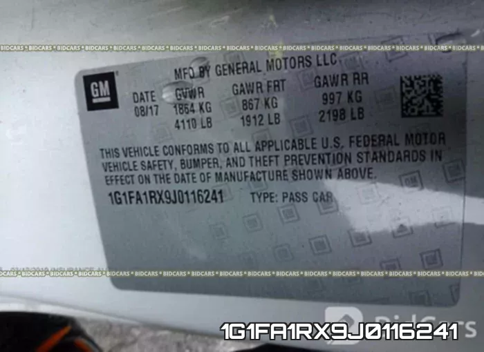 1G1FA1RX9J0116241 фото 10