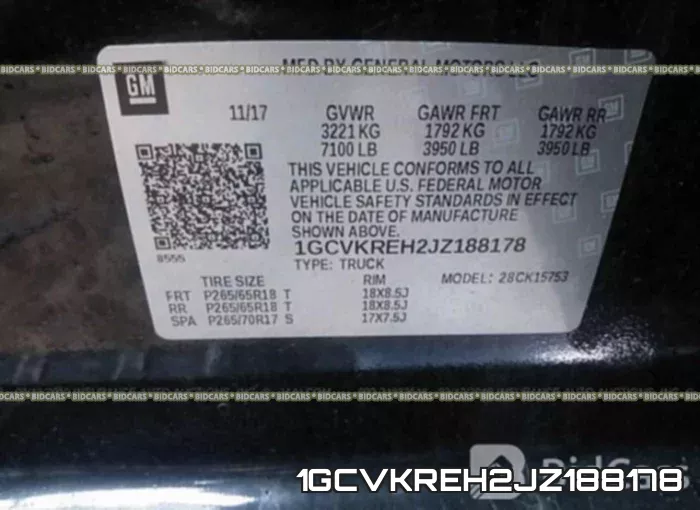 1GCVKREH2JZ188178 фото 10