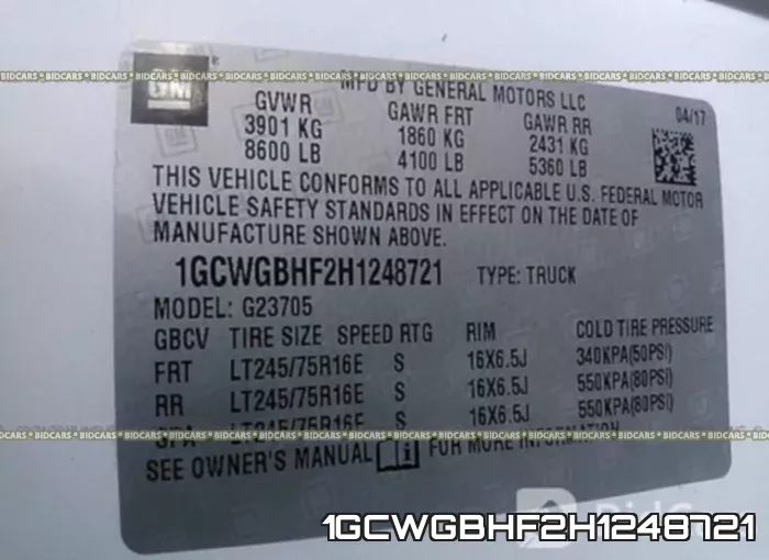 1GCWGBHF2H1248721 фото 10