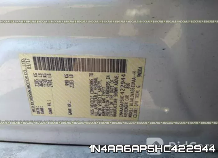 1N4AA6AP5HC422944 фото 10