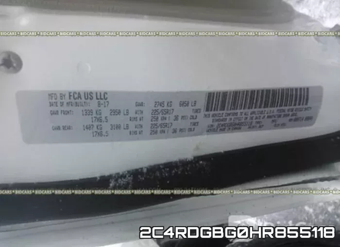 2C4RDGBG0HR855118 фото 10