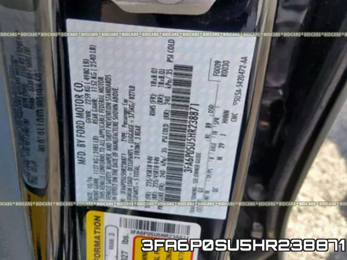 3FA6P0SU5HR238871 фото 2