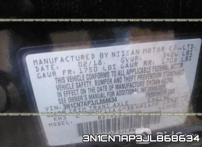 3N1CN7AP3JL868634 фото 10