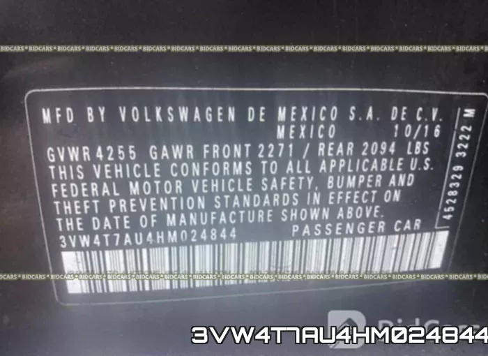 3VW4T7AU4HM024844 фото 10