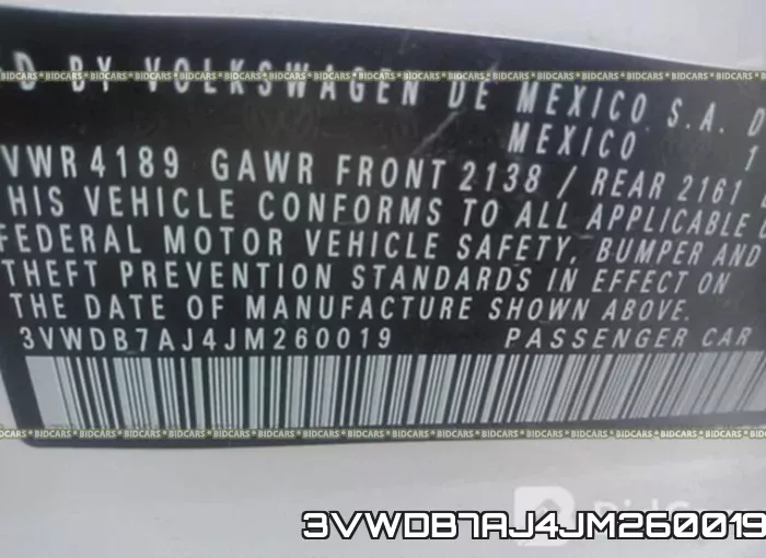 3VWDB7AJ4JM260019 фото 10