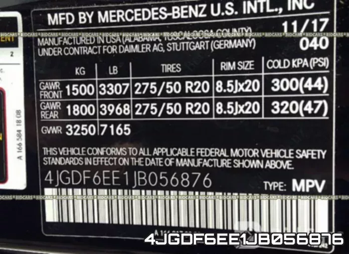 4JGDF6EE1JB056876 фото 10