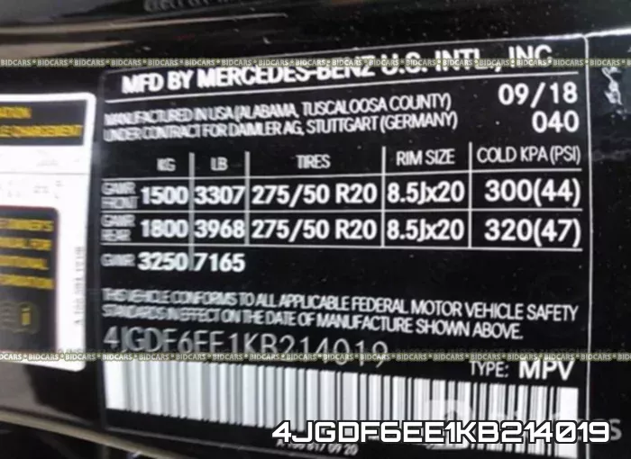 4JGDF6EE1KB214019 фото 10