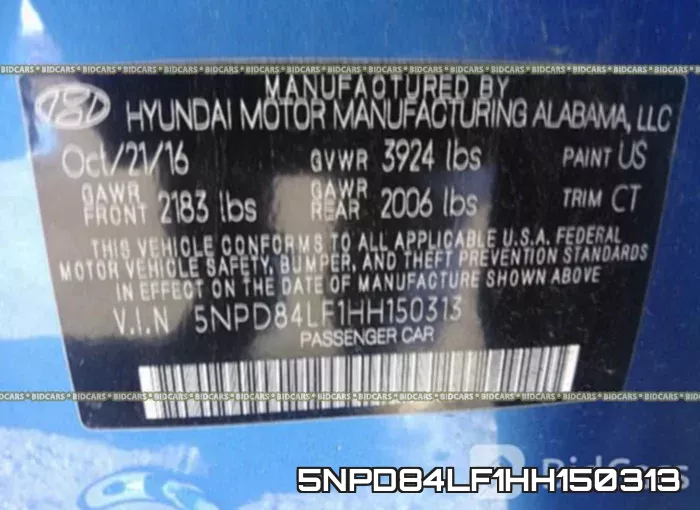 5NPD84LF1HH150313 фото 10