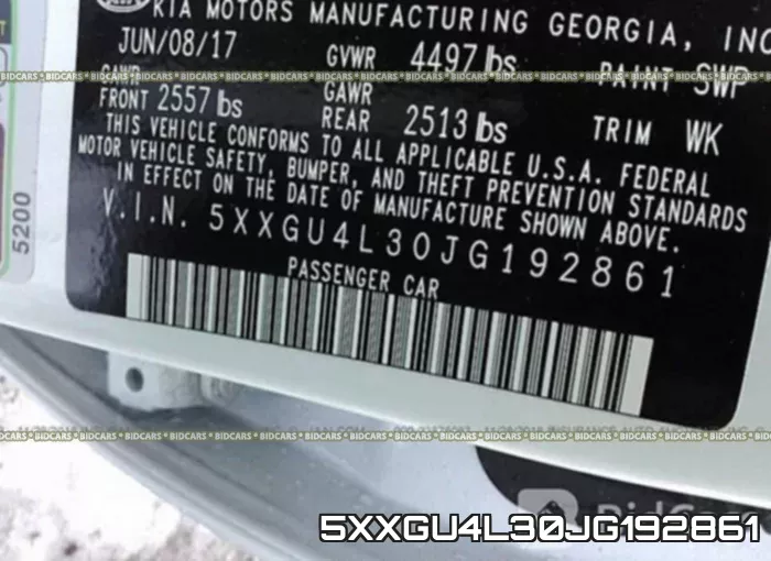 5XXGU4L30JG192861 фото 10