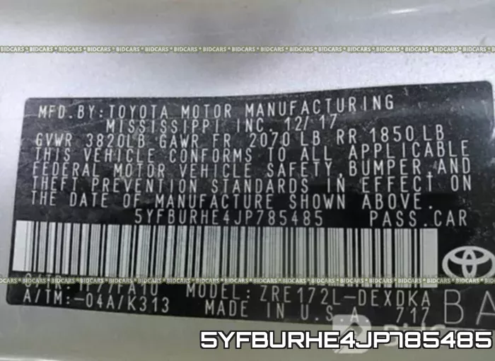 5YFBURHE4JP785485 фото 10