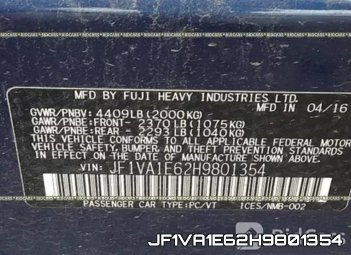 JF1VA1E62H9801354 фото 10