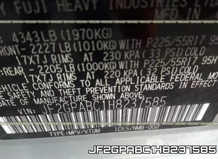 JF2GPABC1H8237585 фото 10