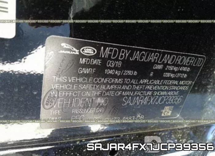 SAJAR4FX7JCP39356 фото 10