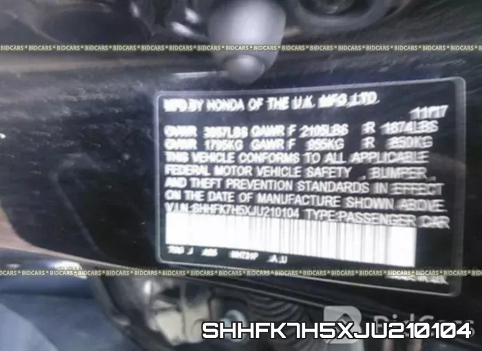 SHHFK7H5XJU210104 фото 10
