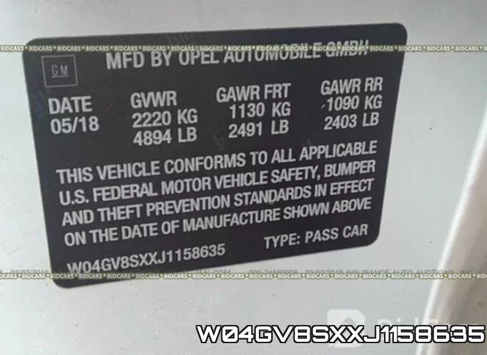 W04GV8SXXJ1158635 фото 10