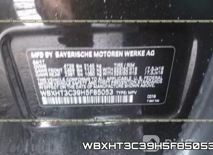WBXHT3C39H5F85053 фото 10