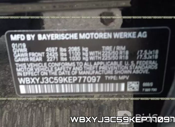 WBXYJ3C59KEP77097 фото 10