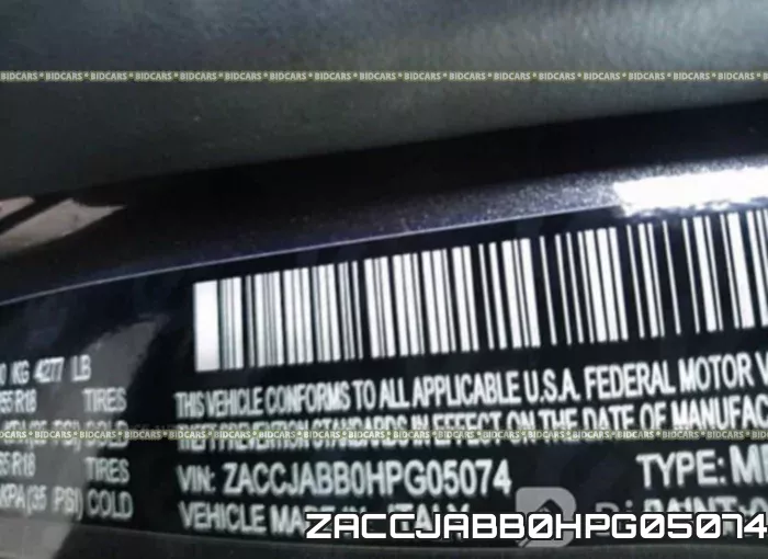 ZACCJABB0HPG05074 фото 10