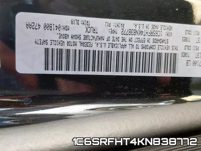 1C6SRFHT4KN838772 фото 2
