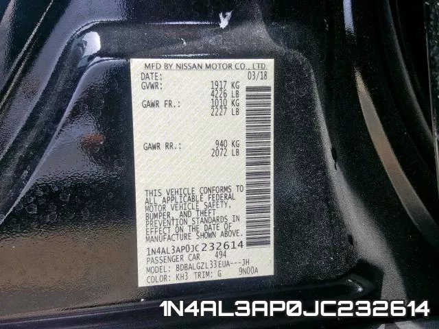 1N4AL3AP0JC232614 фото 2
