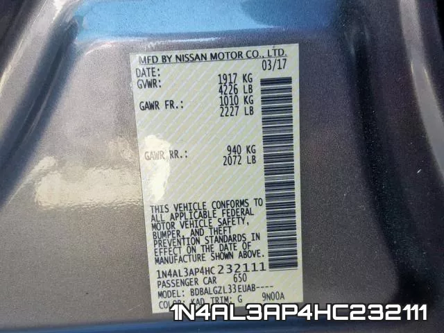 1N4AL3AP4HC232111 фото 2