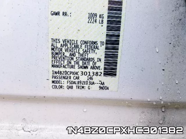1N4BZ0CPXHC301382 фото 2