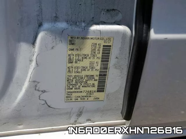 1N6AD0ERXHN726816 фото 2