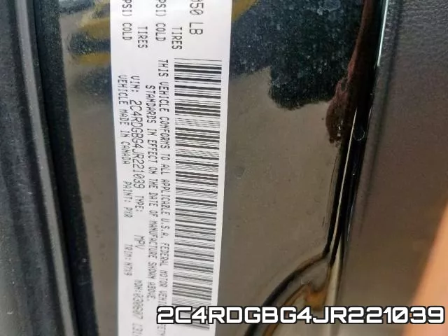 2C4RDGBG4JR221039 фото 2