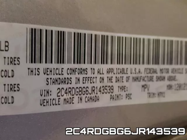 2C4RDGBG6JR143539 фото 2