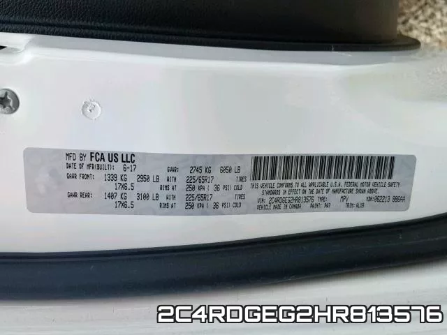 2C4RDGEG2HR813576 фото 2