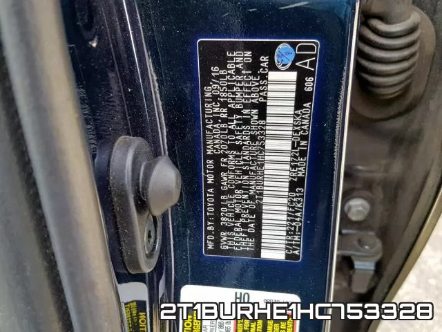 2T1BURHE1HC753328 фото 2