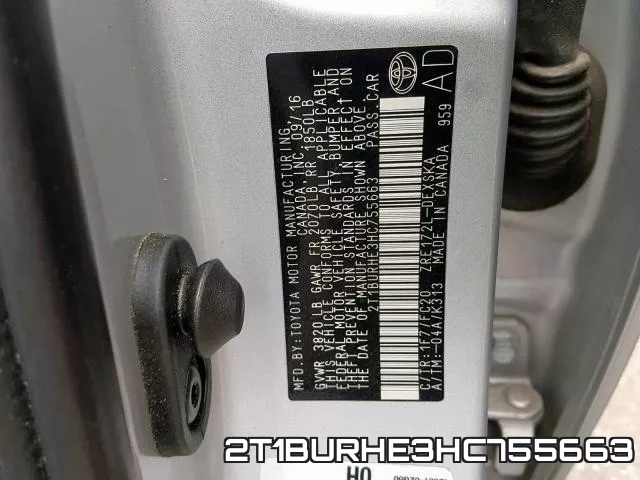 2T1BURHE3HC755663 фото 2
