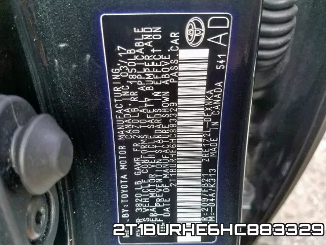 2T1BURHE6HC883329 фото 2