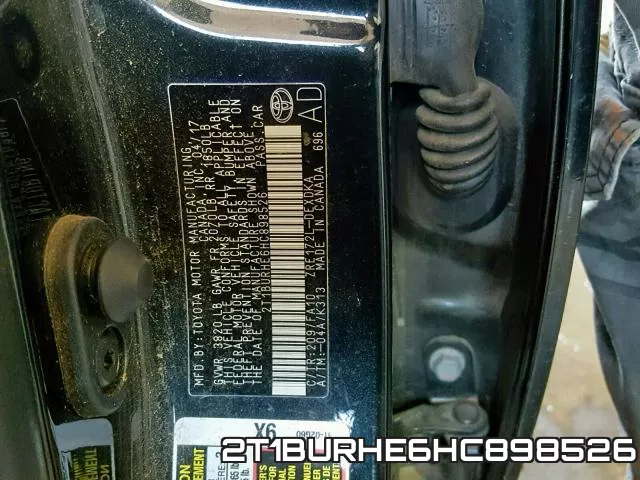 2T1BURHE6HC898526 фото 2