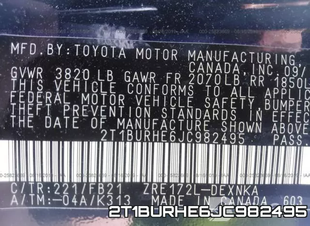 2T1BURHE6JC982495 фото 10