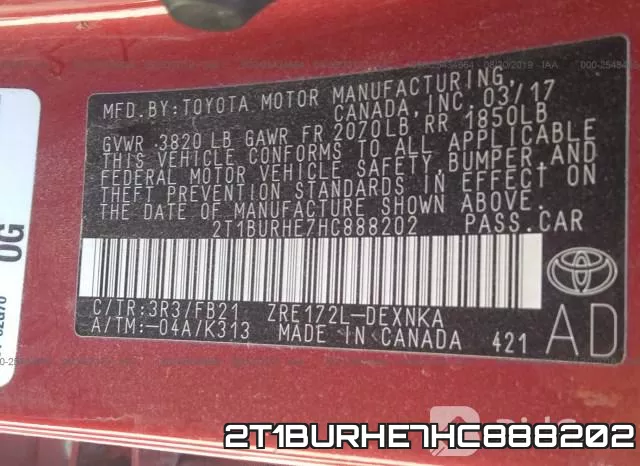 2T1BURHE7HC888202 фото 10