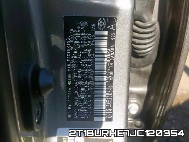 2T1BURHE7JC120354 фото 2