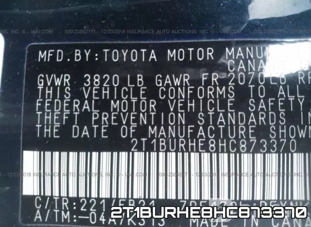 2T1BURHE8HC873370 фото 10