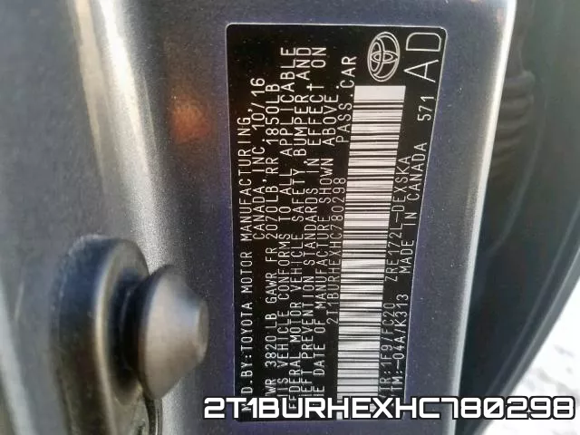 2T1BURHEXHC780298 фото 2