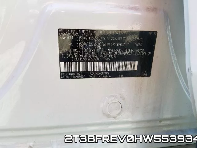 2T3BFREV0HW553934 фото 2