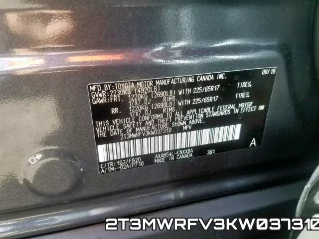 2T3MWRFV3KW037310 фото 2