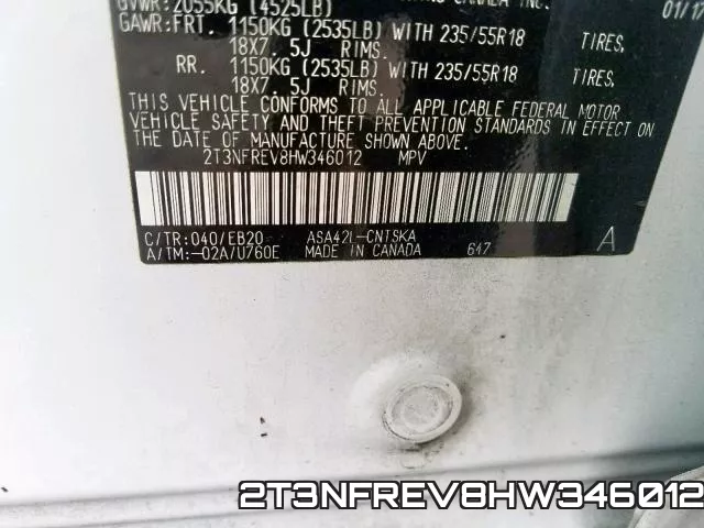 2T3NFREV8HW346012 фото 2