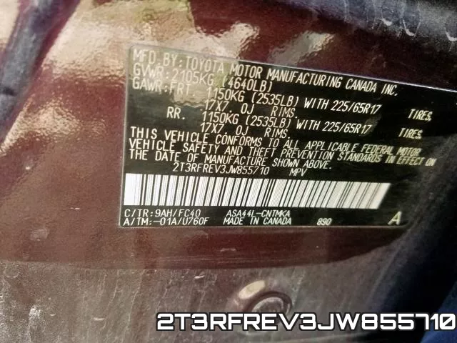 2T3RFREV3JW855710 фото 2
