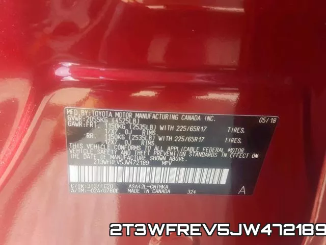 2T3WFREV5JW472189 фото 2