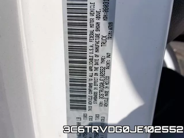 3C6TRVDG0JE102552 фото 2
