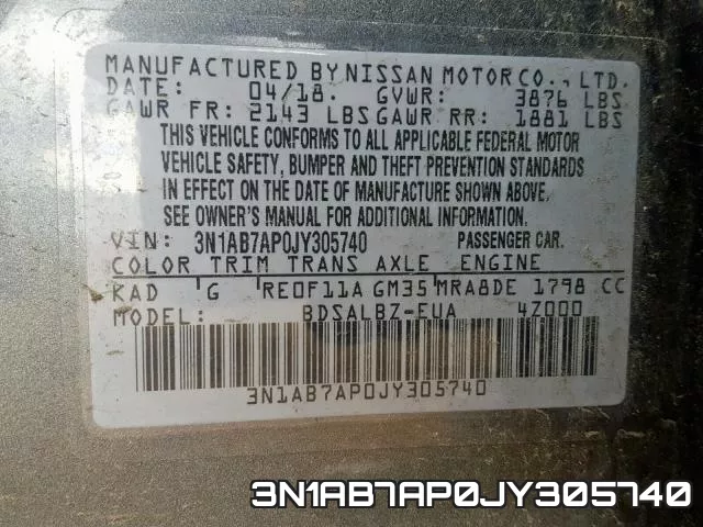 3N1AB7AP0JY305740 фото 2