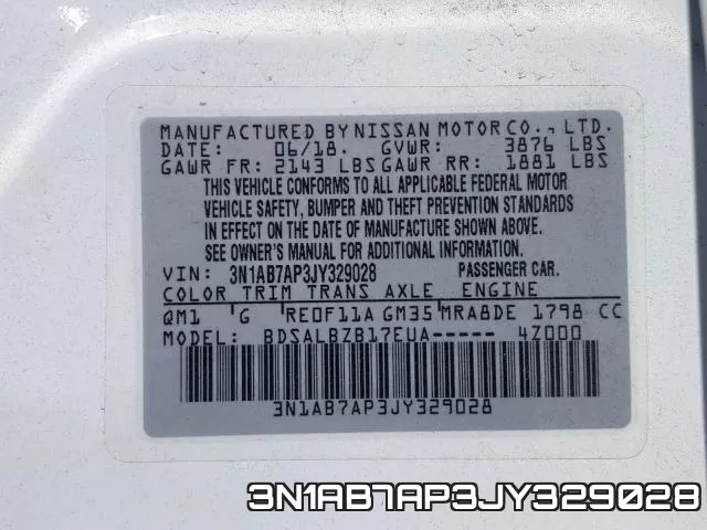 3N1AB7AP3JY329028 фото 2